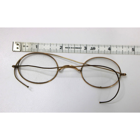 Antique J.K.O CO JKO Gold-Filled Oval Lens Scroll Bridge Reading Glasses Display main image 5
